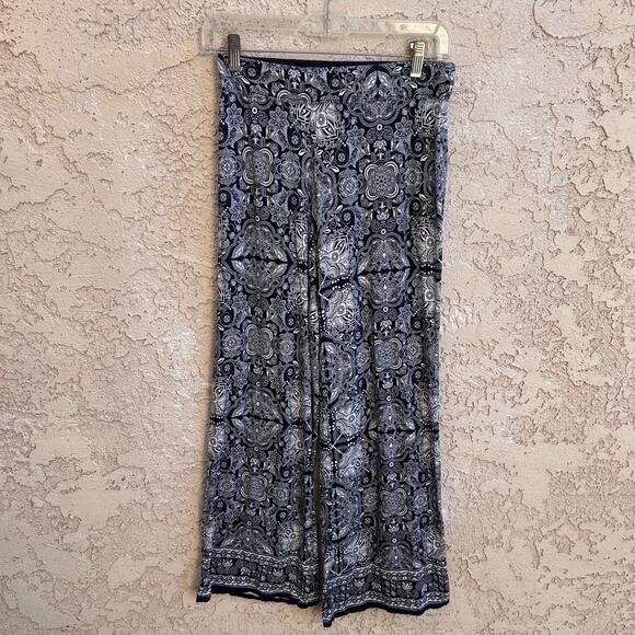Max Edition Paisley Stretch Casual Pants Size Petite Small - Picture 1 of 5